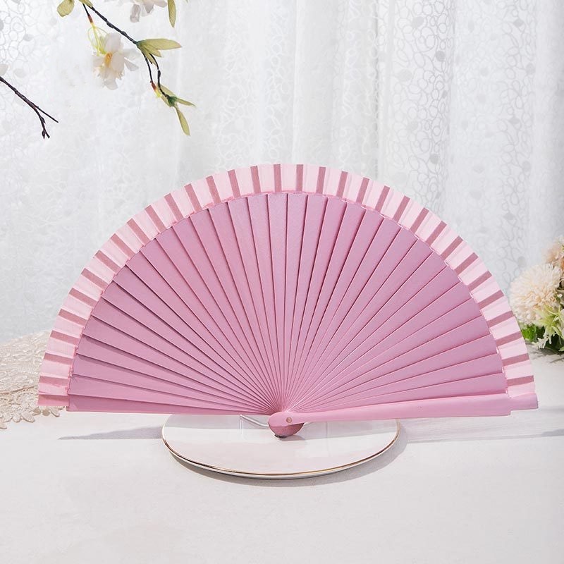 Customized Personalized Engraved Wooden Hand Fan Eco-Friendly Folding Fan for Weddings and Gifts