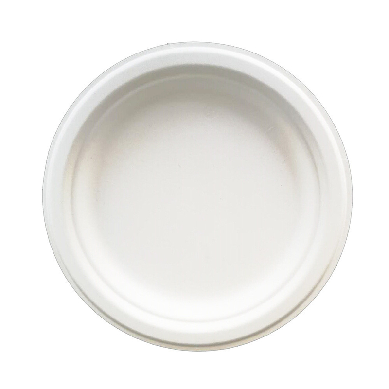 6 Inch Compostable Dessert Plates Disposable Bagasse Round Paper Plate
