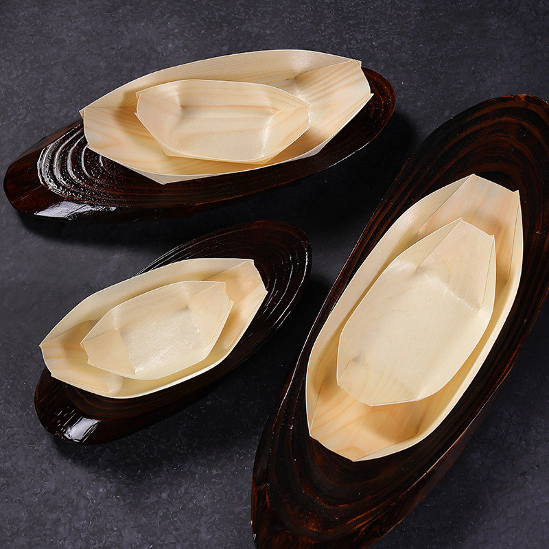 OEM Disposable Bamboo Sushi Boat For Restaurant